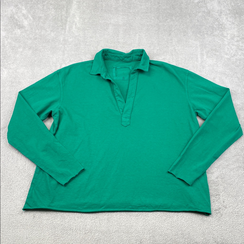 New Frank & Eileen S 100% Cotton Green Popover Heritage Jersey Made In Usa Flaw